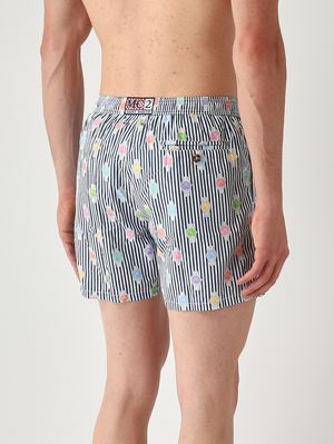 2. Herren-Badehose Lighting mit Mikro-Muster Uhr