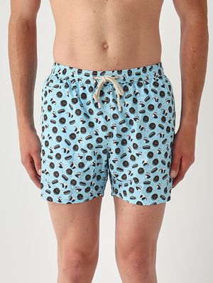 1. Herren-Badehose Lighting mit Mikro-Muster Panda