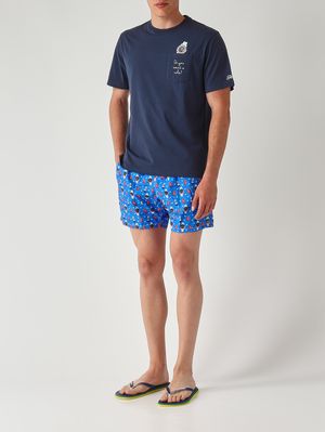 3. Herren-Badehose Lighting mit Mikro-Muster Blau