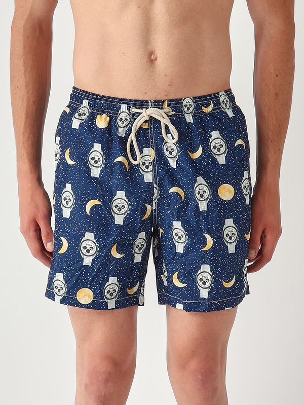 Herren-Badehose Lighting Marineblau MC2 Saint Barth