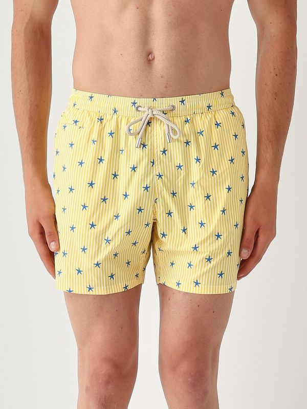 Herren-Badehose Lighting mit Mikro-Muster Krimi MC2 Saint Barth
