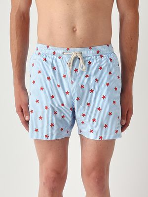 1. Herren-Badehose Lighting mit Mikro-Muster Seestern