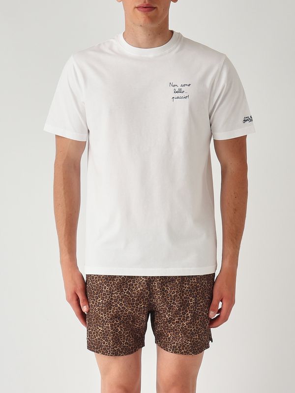 1. T-shirt Portofino en coton pour homme Bello 01n Emb MC2 Saint Barth pot0001