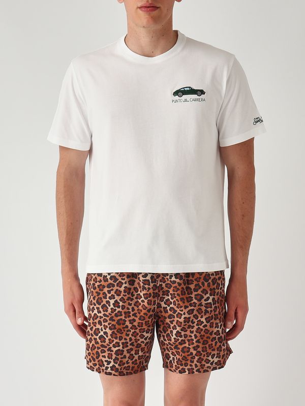 1. Herren-T-Shirt Portofino aus Baumwolle Karriere Car 01n Emb MC2 Saint Barth pot0001