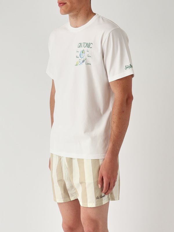 3. T-shirt Portofino en coton pour homme Recette de Gin Tonic 01n MC2 Saint Barth pot0001