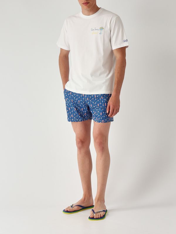 2. Herren-T-Shirt Portofino aus Baumwolle Ein Glas Gin, bitte 01n MC2 Saint Barth pot0001