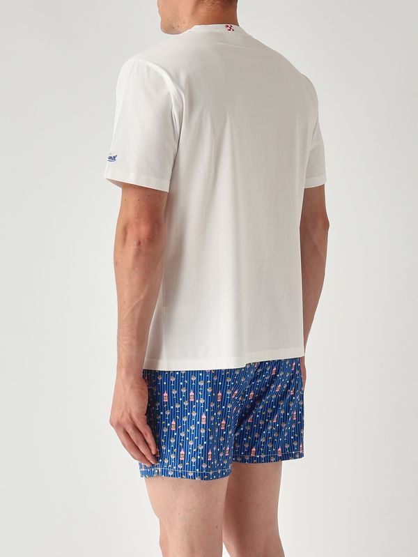 4. Herren-T-Shirt Portofino aus Baumwolle Ein Glas Gin, bitte 01n MC2 Saint Barth pot0001