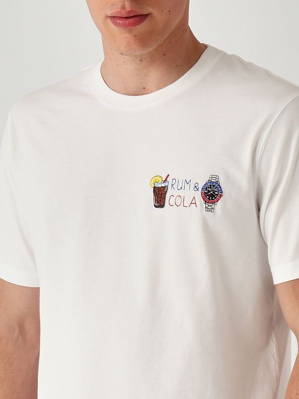 5. Herren-T-Shirt Portofino aus Baumwolle Rum Cola Watch 01n Emb MC2 Saint Barth pot0001