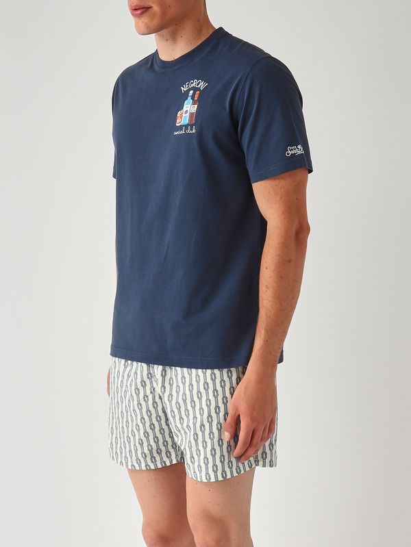 3. Herren-T-Shirt Portofino aus Baumwolle Social Negroni 61 Emb MC2 Saint Barth pot0001