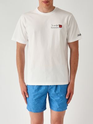1. T-shirt Portofino en coton pour homme Americano 01n Emb