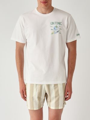 1. T-shirt Portofino en coton pour homme Recette de Gin Tonic 01n
