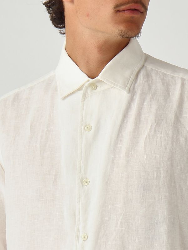 5. Camisa de lino para hombre Raphael Blanco MC2 Saint Barth rph0001