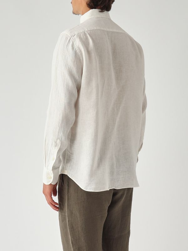 4. Camisa de lino para hombre Raphael Blanco MC2 Saint Barth rph0001