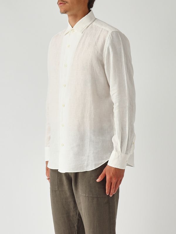3. Camisa de lino para hombre Raphael Blanco MC2 Saint Barth rph0001