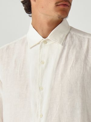 5. Camisa de lino para hombre Raphael Blanco