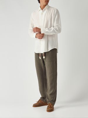 2. Camisa de lino para hombre Raphael Blanco