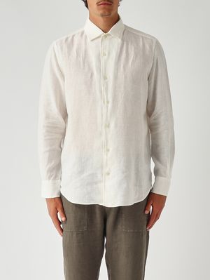 1. Camisa de lino para hombre Raphael Blanco
