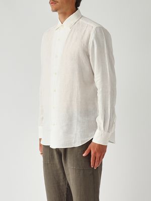 3. Camisa de lino para hombre Raphael Blanco