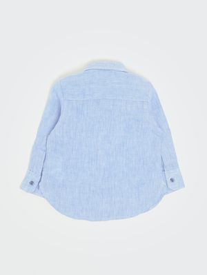 2. Camicia neonato in lino Oxford