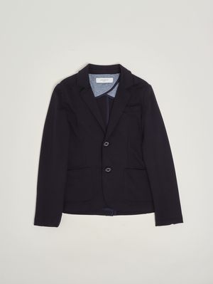 1. Jungen-Blazer aus Viskosemix Blau