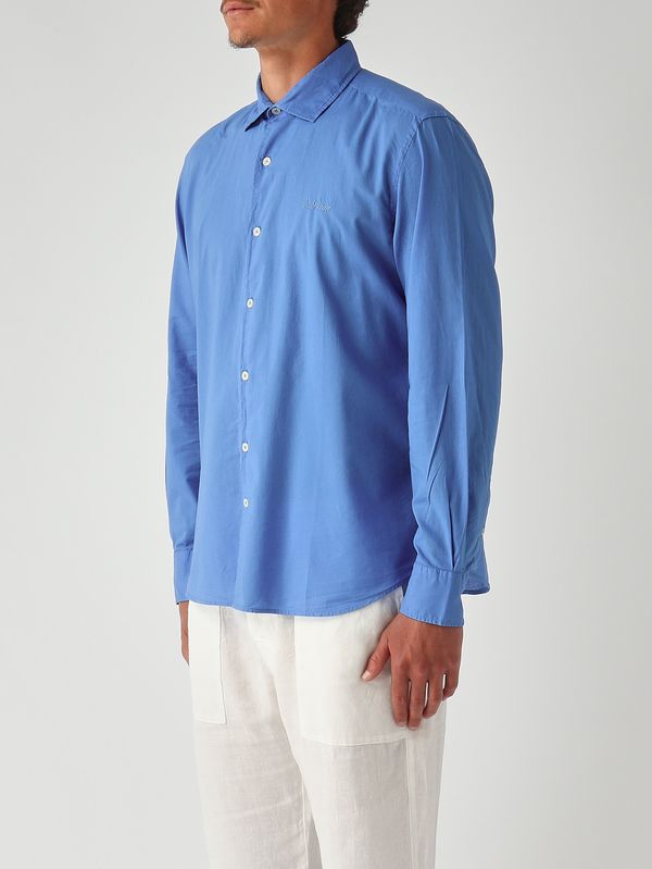 3. Men's Chemise Ice shirt in cotton muslin Wisteria MC2 Saint Barth lcm0001