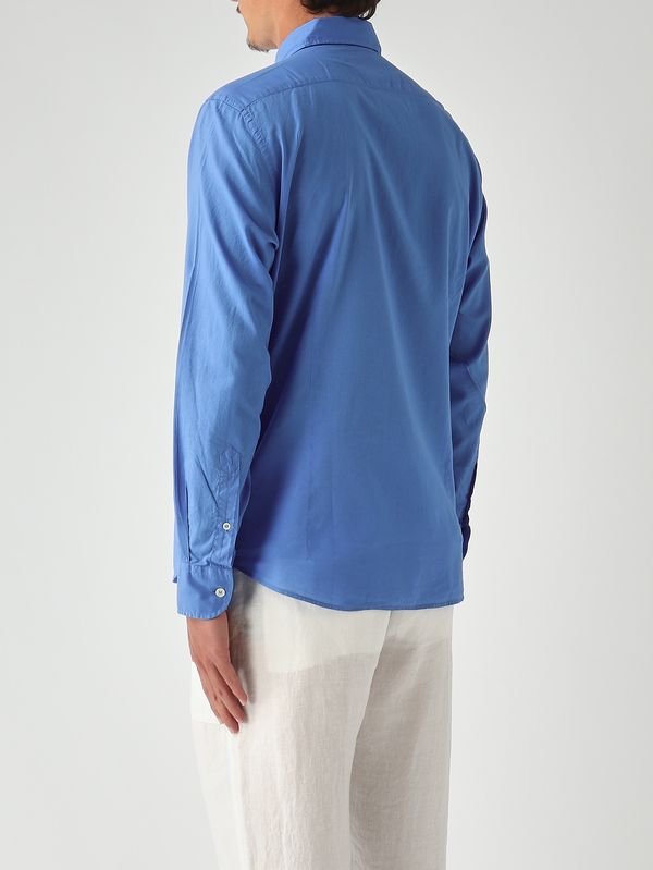 4. Men's Chemise Ice shirt in cotton muslin Wisteria MC2 Saint Barth lcm0001
