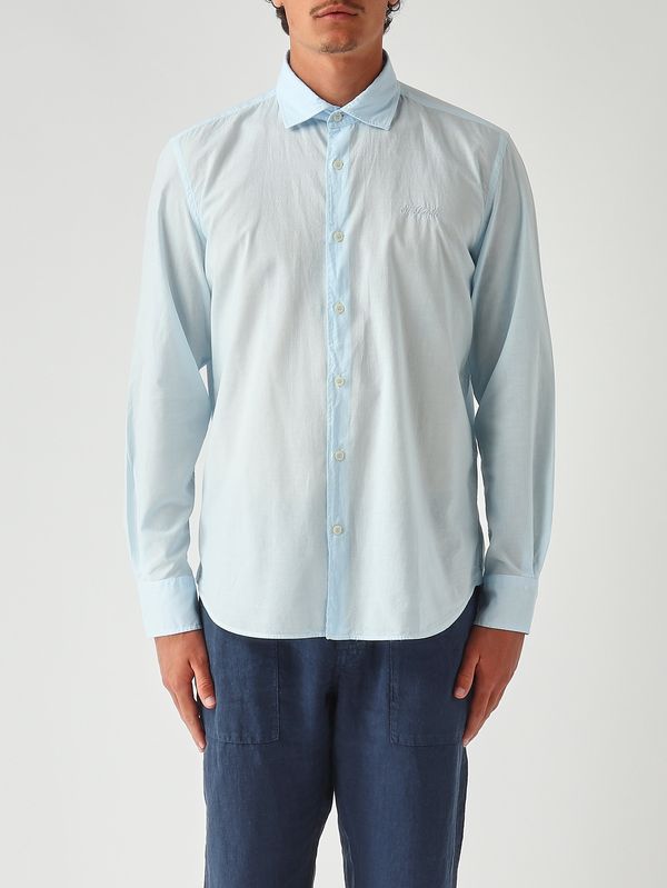 Camicia uomo Chemise Ice in mussola di cotone Light Blue MC2 Saint Barth