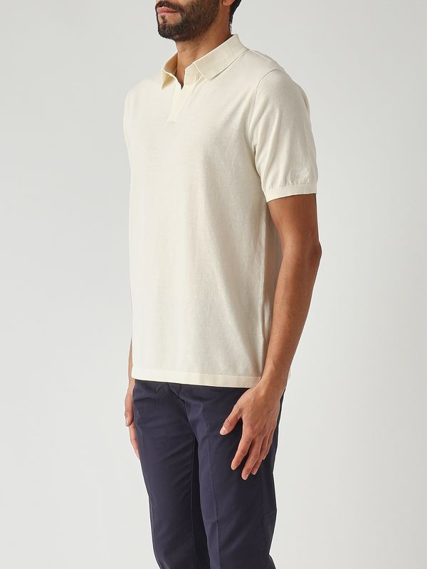 3. Polo Sloan para hombre de algodón 10l de nata MC2 Saint Barth slo0001