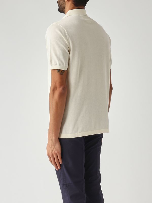 4. Polo Sloan para hombre de algodón 10l de nata MC2 Saint Barth slo0001