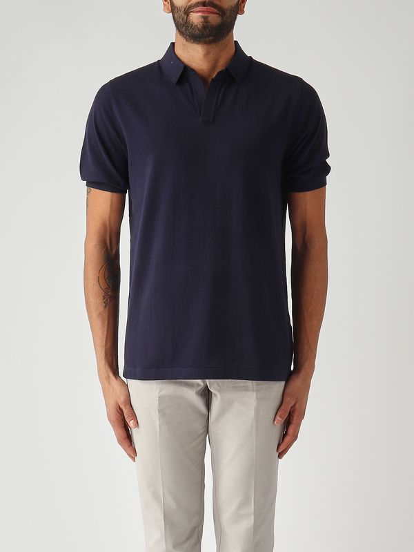 1. Herren-Polohemd Sloan aus Baumwolle 61 Marineblau MC2 Saint Barth slo0001