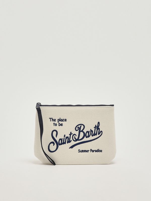 1. Pochette Aline in canvas Avorio MC2 Saint Barth ali0047