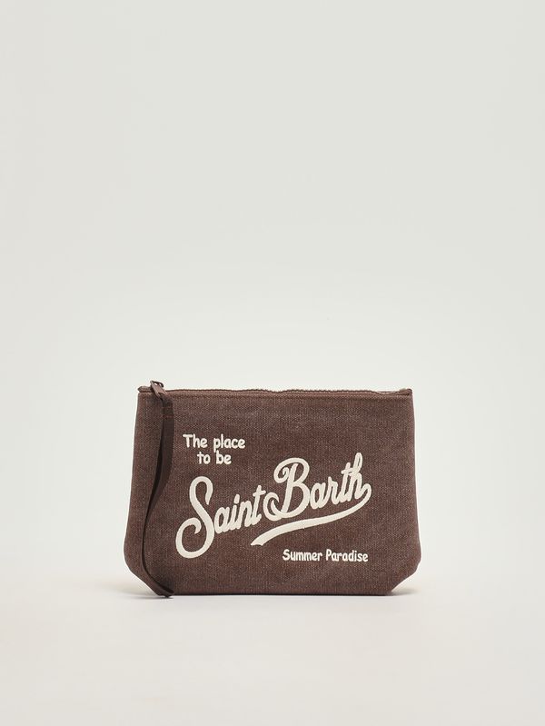 1. Aline-Pochette aus Canvas Braun MC2 Saint Barth ali0047