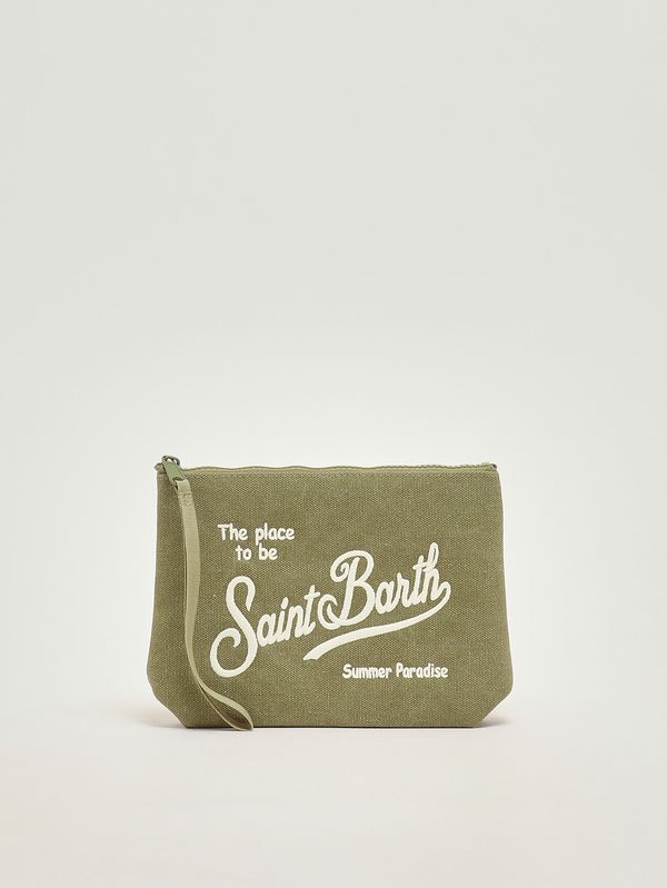 1. Aline-Pochette aus Canvas Grün MC2 Saint Barth ali0047