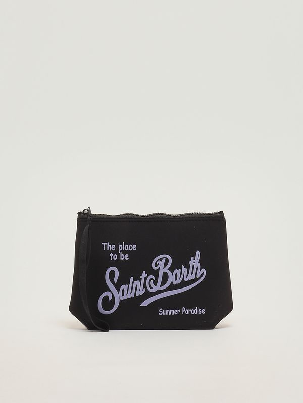 Aline Pochette aus Scuba-Stoff Lila-Schwarz MC2 Saint Barth