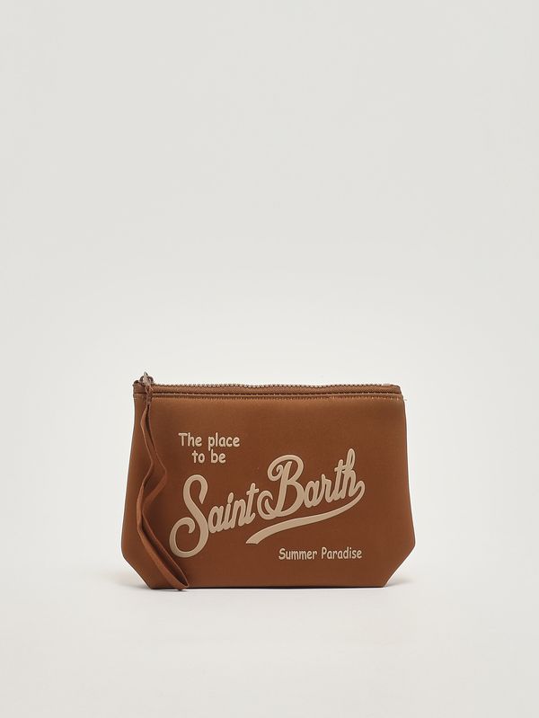 Aline Pochette aus Scuba-Stoff Braun MC2 Saint Barth