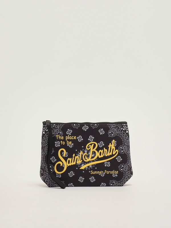 1. Pochette Aline in scuba Paisley nero MC2 Saint Barth alin001