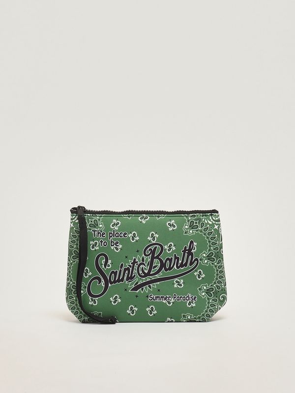 1. Pochette Aline in scuba Paisley verde MC2 Saint Barth alin001