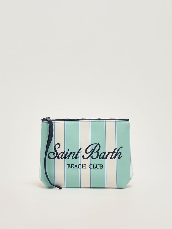 1. Pochette Aline in scuba Righe verde acqua MC2 Saint Barth alin001