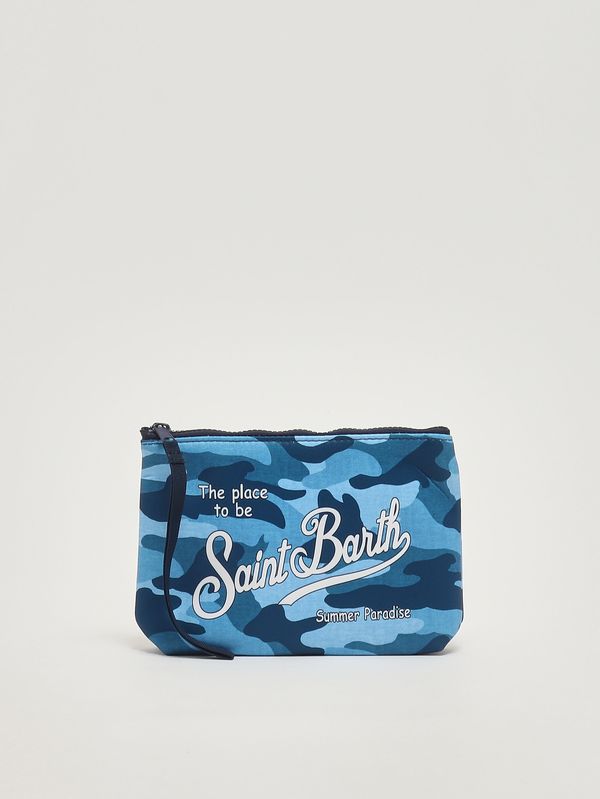 1. Aline Pochette aus Scuba-Stoff Denim-Tarnmuster MC2 Saint Barth alin001