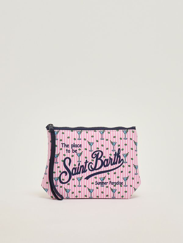 Aline Pochette aus Scuba-Stoff Babyrosa MC2 Saint Barth
