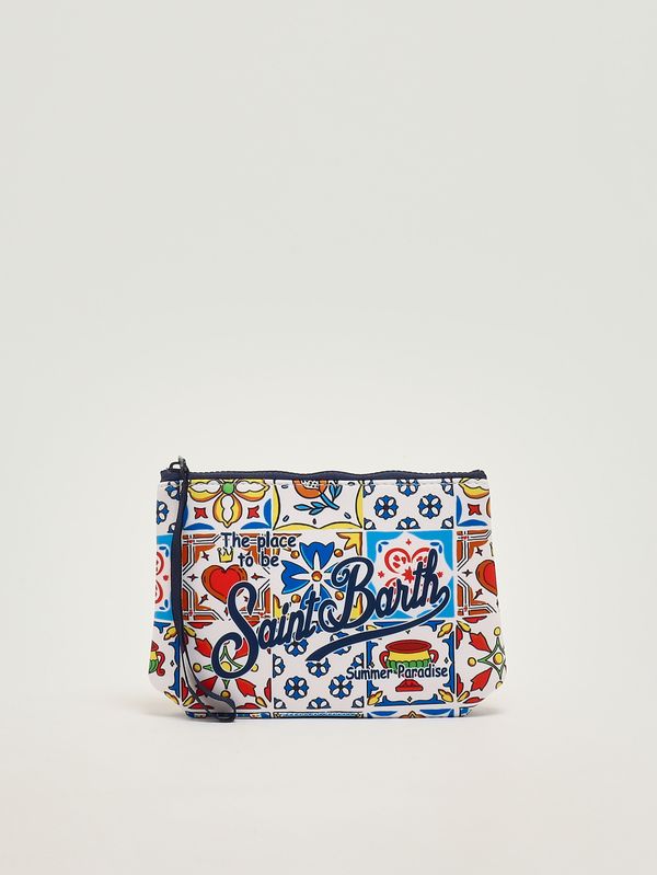 1. Pochette Aline in scuba Maioliche multicolor MC2 Saint Barth alin001