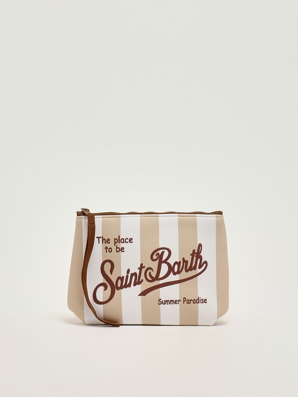 1. Pochette Aline in scuba Righe beige MC2 Saint Barth alin001