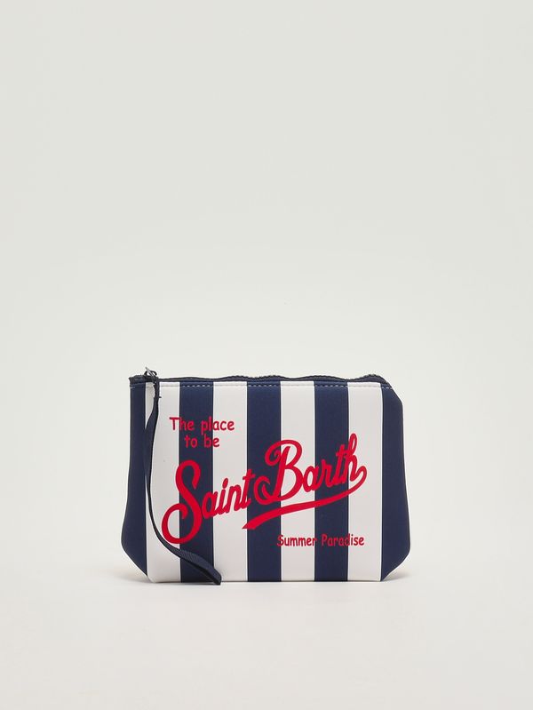 1. Aline scuba clutch White and blue stripes MC2 Saint Barth alin001