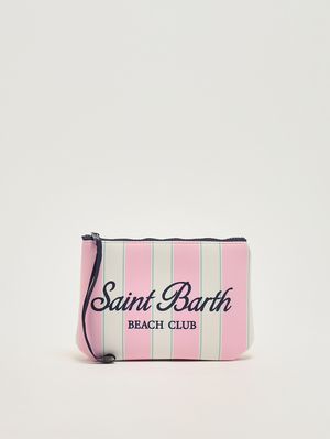 1. Pochette Aline in scuba Righe rosa