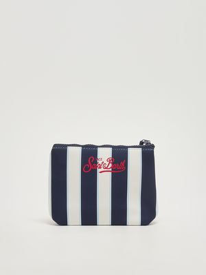 2. Aline scuba clutch Navy blue stripes