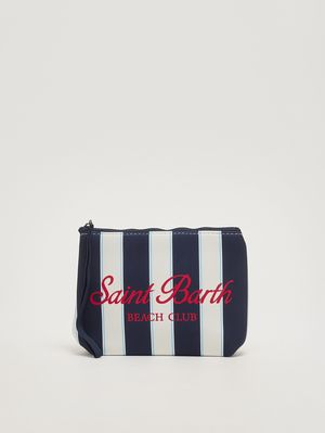 1. Aline scuba clutch Navy blue stripes