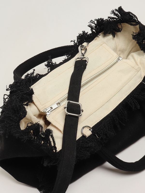 5. Borsa donna Colette in canvas Nero MC2 Saint Barth col0001