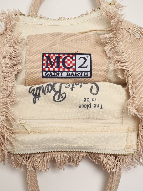5. Borsa donna Colette in canvas Beige MC2 Saint Barth col0001