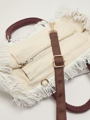 5. Bolso de mujer Colette de lona Marfil-Marrón