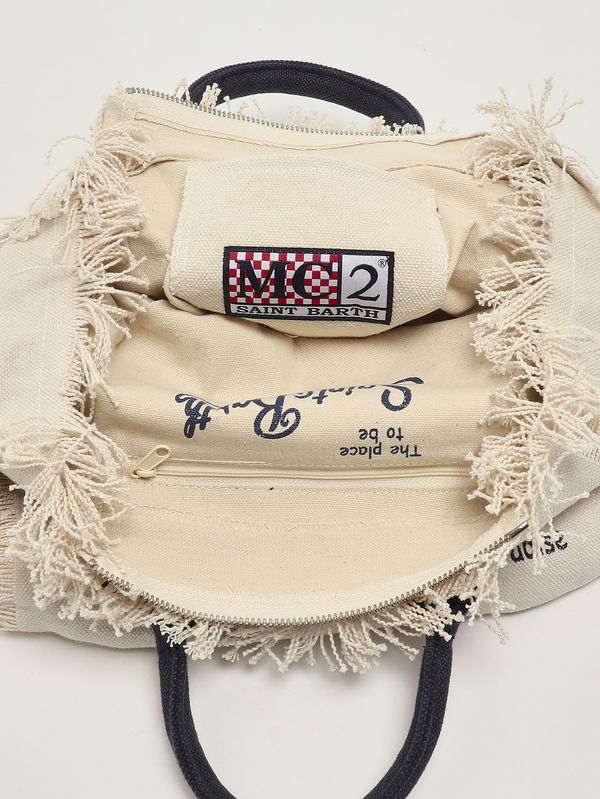 4. Sac pour femme Colette en toile Ivoire MC2 Saint Barth col0001